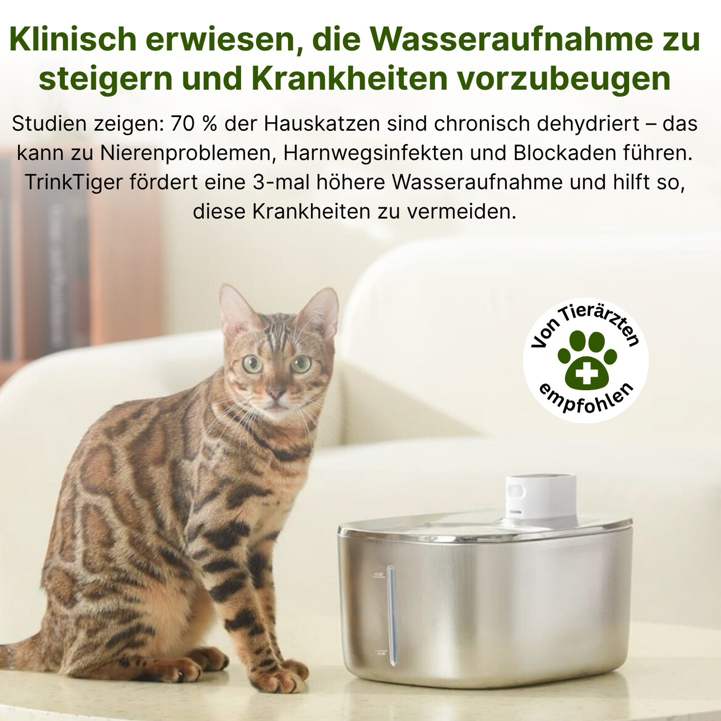 SmartFlow Deluxe Katzenbrunnen (4L + Kabellos)
