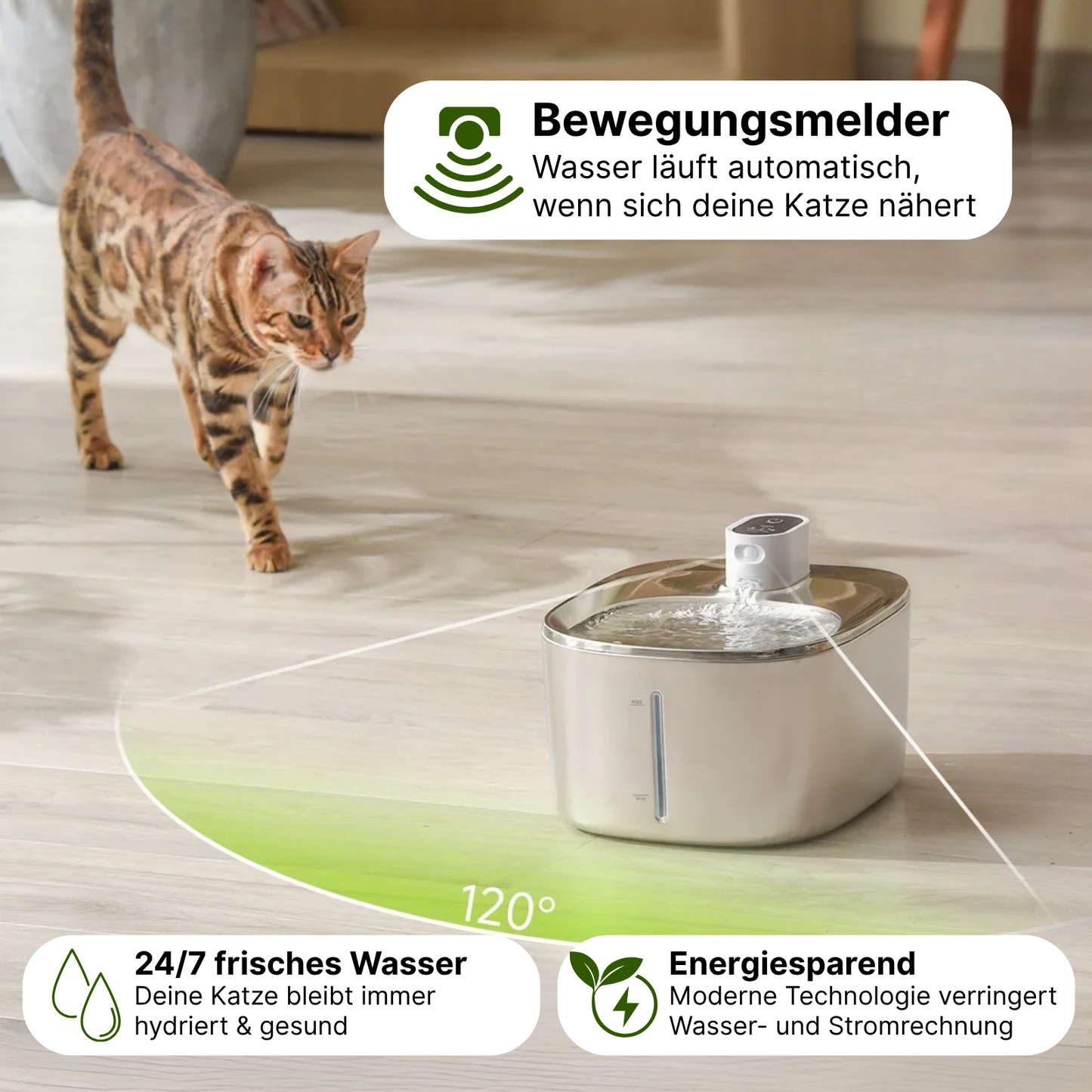 SmartFlow Deluxe Katzenbrunnen (4L + Kabellos)