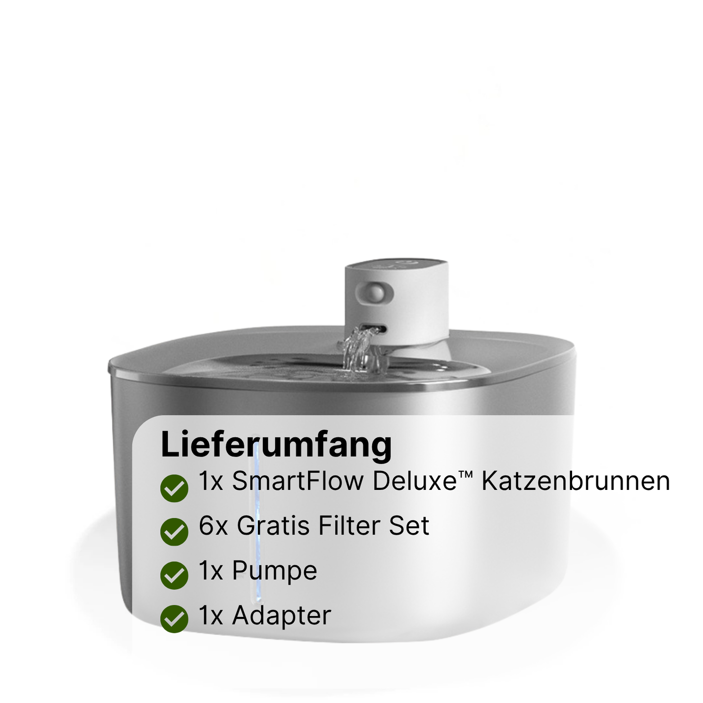 SmartFlow Deluxe Katzenbrunnen (4L + Kabellos)