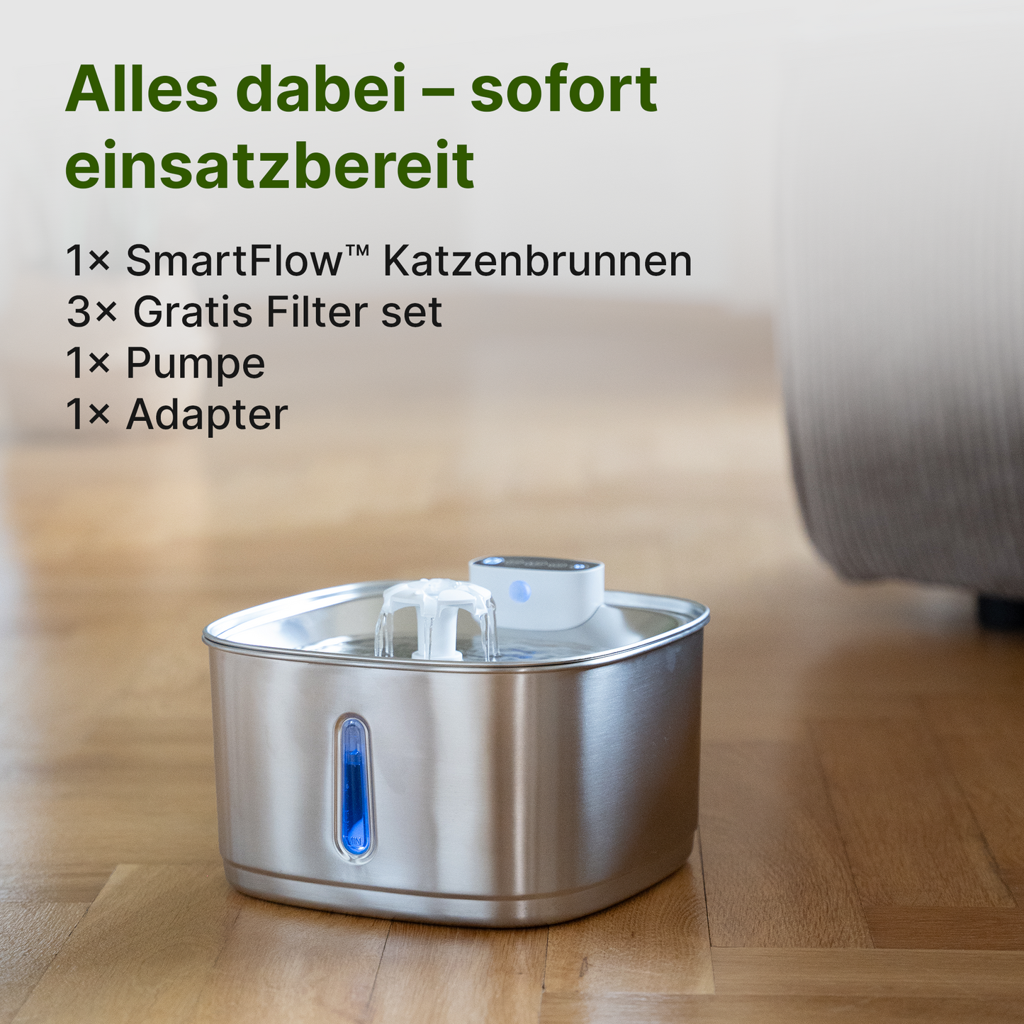 SmartFlow Katzenbrunnen (3,2L + Kabellos)